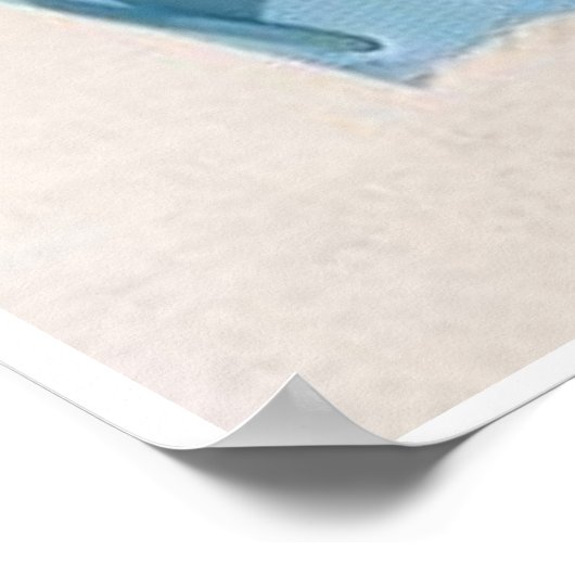 Farbenfrohe Flip Flops im Sand Poster (Ecke)