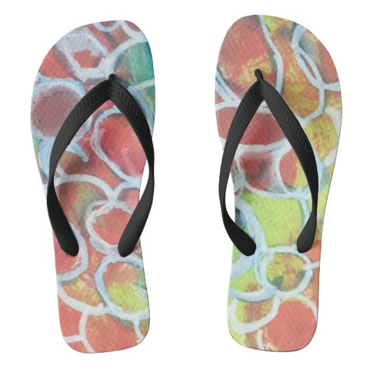 Farbenfrohe Flipflops für Frauen Badesandalen (Fußbett)
