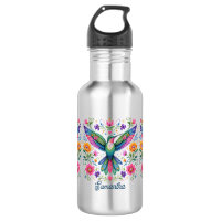 Farbenfrohe Flok-Kunst Kolibri