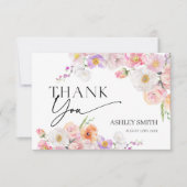 Farbenfrohe Flora Dankeskarte (Vorderseite)