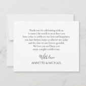 Farbenfrohe Flora Flair Danke Karte (Rückseite)