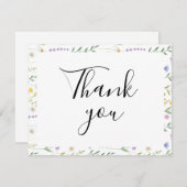 Farbenfrohe Flora Flair Danke Karte (Vorne/Hinten)