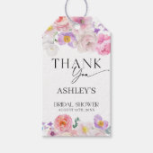 Farbenfrohe Flora Vielen Dank Geschenkanhänger (Vorderseite)