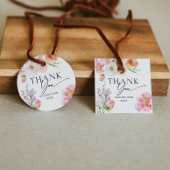 Farbenfrohe Flora Vielen Dank Geschenkanhänger