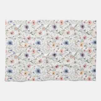 Farbenfrohe Flora Wasserfarbe Set Styl Botanica Geschirrtuch