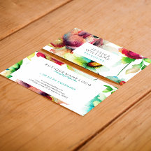 Farbenfrohe Floral Collage Aquarellfarben Illustra