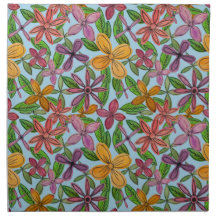 Farbenfrohe Floral Dinner Napkins