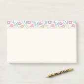 Farbenfrohe Floral Notes Design Post-it Klebezettel (Auf Schreibtisch)