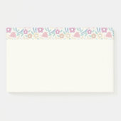 Farbenfrohe Floral Notes Design Post-it Klebezettel (Vorderseite)