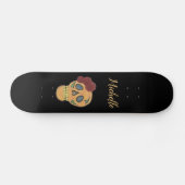 Farbenfrohe, florale, benutzerdefinierte Typografi Skateboard (Horizontal)