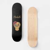 Farbenfrohe, florale, benutzerdefinierte Typografi Skateboard (Vorderseite)