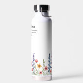 Farbenfrohe florale Blume Fröhliche Mutter Wasserf Trinkflasche (Links)