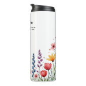 Farbenfrohe florale Blume glückliche Mütter geben Thermosbecher (Nach rechts gedreht)