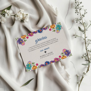 Farbenfrohe florale botanische Fiesta spanische Ho Dankeskarte
