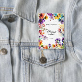 Farbenfrohe florale Brautparty Button (Insitu)