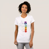 Farbenfrohe florale Chakra T - Shirt (Vorne ganz)