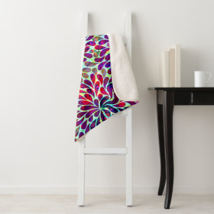 Farbenfrohe florale Damaske Nahtloses Muster Sherpadecke