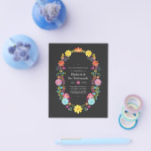 Farbenfrohe florale Fiesta Bridesmaids Flyer (Einzeln)