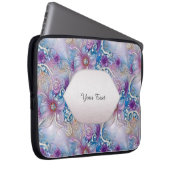 Farbenfrohe florale Frühlingsmuscheln Laptop-Sieb Laptopschutzhülle (Vorne Rechts)