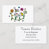 Farbenfrohe, florale Geschäfte Telefonnummerkarte (Vorne/Hinten)