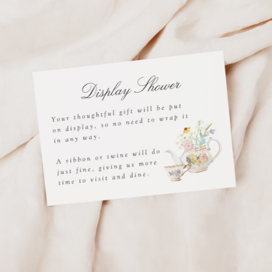 Farbenfrohe Florale Hochzeits-Teeparty Begleitkarte