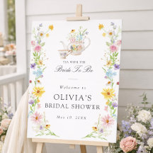 Farbenfrohe Florale Hochzeits-Teeparty Begrüßung