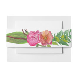 Farbenfrohe florale Hochzeitsband Einladungsbanderole