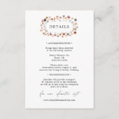 Farbenfrohe florale Hochzeitskarte Begleitkarte (Vorderseite)