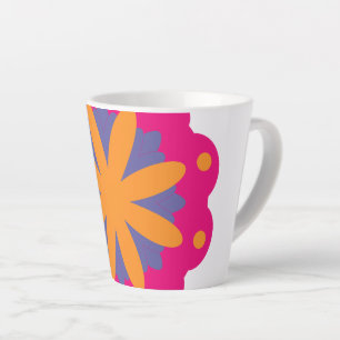 farbenfrohe florale Kreisformen Milchtasse