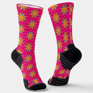 farbenfrohe florale Kreisformen Socken
