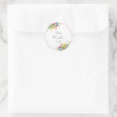 Farbenfrohe florale Mendhi Gefallen Aufkleber (Tasche)