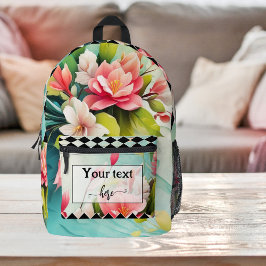 Farbenfrohe florale Moderne Kunst Bedruckter Rucksack