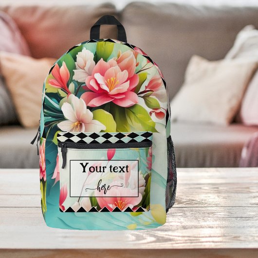 Farbenfrohe florale Moderne Kunst Bedruckter Rucksack