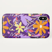 Farbenfrohe florale Muster Case-Mate iPhone Case (Rückseite (Horizontal))