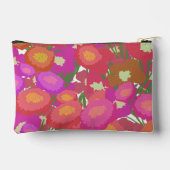 Farbenfrohe florale Muster +Initialen Zubehörtasche (Rückseite)