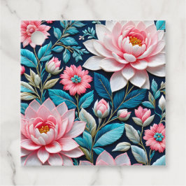 Farbenfrohe florale Needlepoint Art-Geschenk-Tags Geschenkanhänger