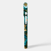 Farbenfrohe florale Needlepoint Art iPhone Case (Rückseite / Links)