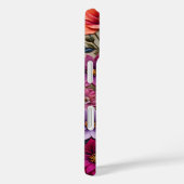 Farbenfrohe florale Needlepoint Art iPhone Case (Rückseite / Rechts)