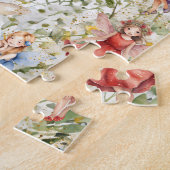 Farbenfrohe, florale Niedliche Fairies Happy Birth Puzzle (Seite)