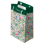 Farbenfrohe Florale Personalisierte  Kleine Geschenktüte (Vorderseite Schrägansicht)