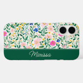 Farbenfrohe Florale Personalisierung Case-Mate iPhone Hülle (Rückseite (Horizontal))