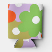 Farbenfrohe florale Retro Botanisches Getränk Dosenkühler (Vorderseite)