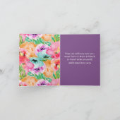 Farbenfrohe florale rustikale moderne Kraft Vielen Dankeskarte (Innenseite)