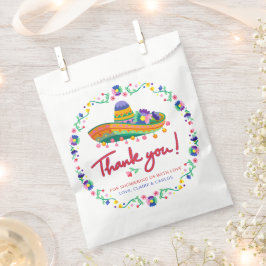 Farbenfrohe florale Sombrero Fiesta Babydusche Geschenktütchen