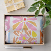 Farbenfrohe florale Tile Botanische Folk Whimsical Seidenpapier (Geschenk)