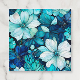 Farbenfrohe florale Tinte Art Geschenk Tags Geschenkanhänger