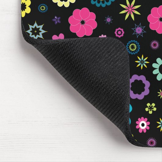 Farbenfrohe florale Umgebung Mousepad (Ecke)