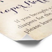 Farbenfrohe florale Windeln Raffle-Zeichen für Bab Fotodruck (Ecke)