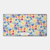 Farbenfrohe Floraliner Wasserfarben Spirale Schreibtischunterlage (Vorderseite)