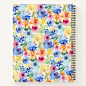 Farbenfrohe Florals SpiralNotebook Notizblock (Rückseite)